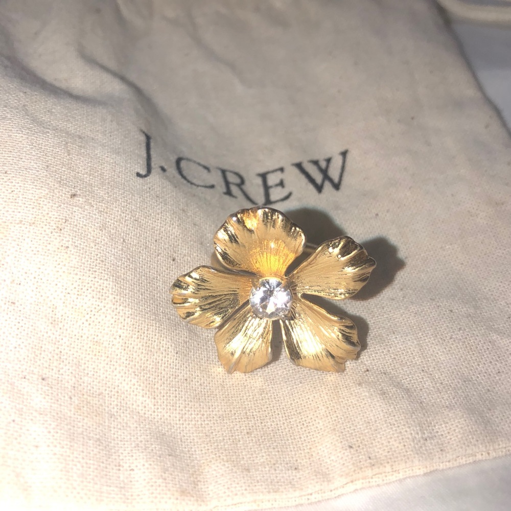 J. Crew Gold Flower Cocktail Ring